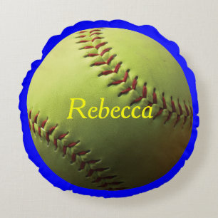 Almofada Redonda Softball amarelo