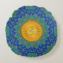 Sol Nascente Azul Real Verde Água OM Meditação