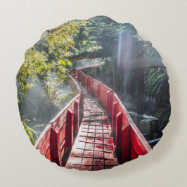 Almofada Redonda Sol nos Termas Geometricas, Conaripe, Chile