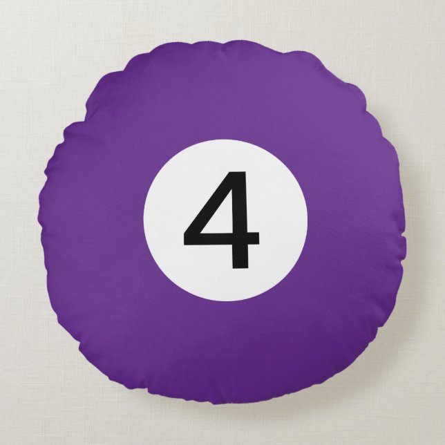 Almofada Redonda Sólida Bola Billiard nº 4 - 100% Editável (Frente)