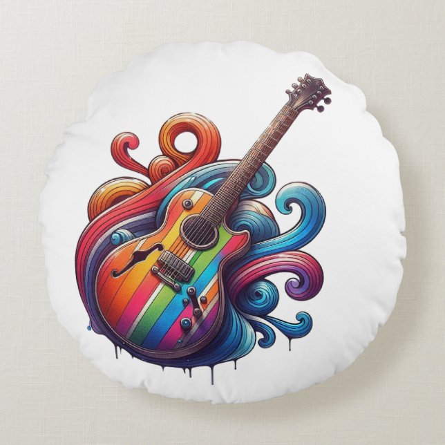 Almofada Redonda Som de Drill (Frente)