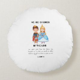 Almofada Redonda Somos Crianças Do Rei Enfermeiro Bonito
