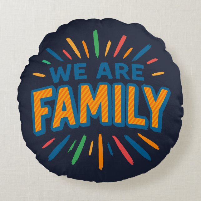 Almofada Redonda Somos da Família 1 (Frente)