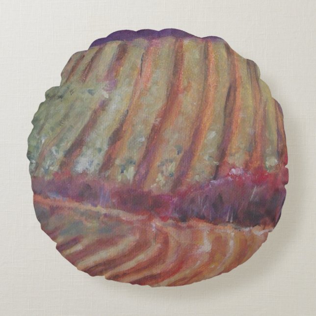 Almofada Redonda Sonoma Vineyards Vinho da Califórnia (Frente)