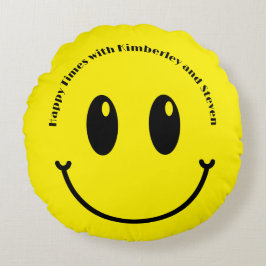 Almofada Redonda Sorria Namorados feliz Casal sorridente