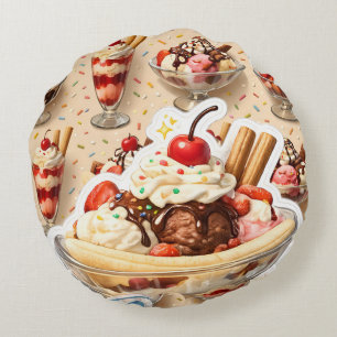 Almofada Redonda Sorvete sundae premium