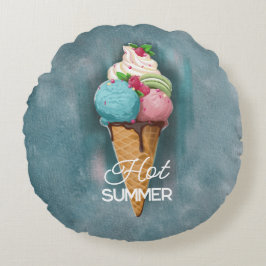 Almofada Redonda Sorvete Travesseiro redondo