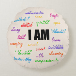 Almofada Redonda Sou Inspirador, Positivo, Religioso, Cristão