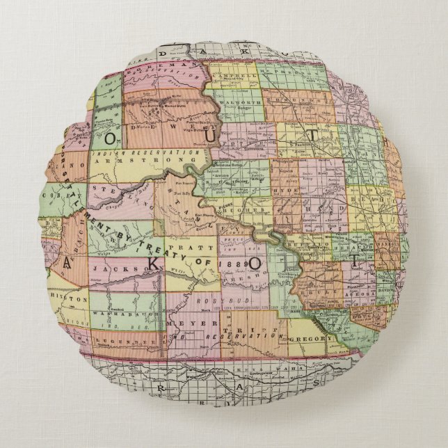 Almofada Redonda South Dakota (Frente)