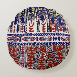 Almofada Redonda South Seas Samoa Batik