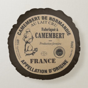 Almofada Redonda Souvenir de França: Le camembert