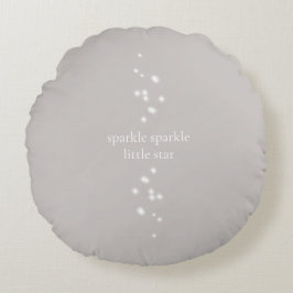Almofada Redonda Sparkle Sparkle Little Star Silver Cinza