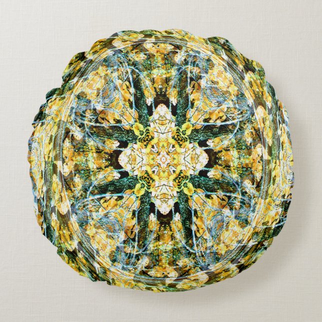 Almofada Redonda Spiritual Blooming...... (Frente)