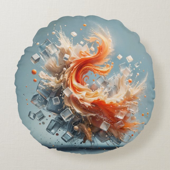 Almofada Redonda Splash Tropical (Frente)