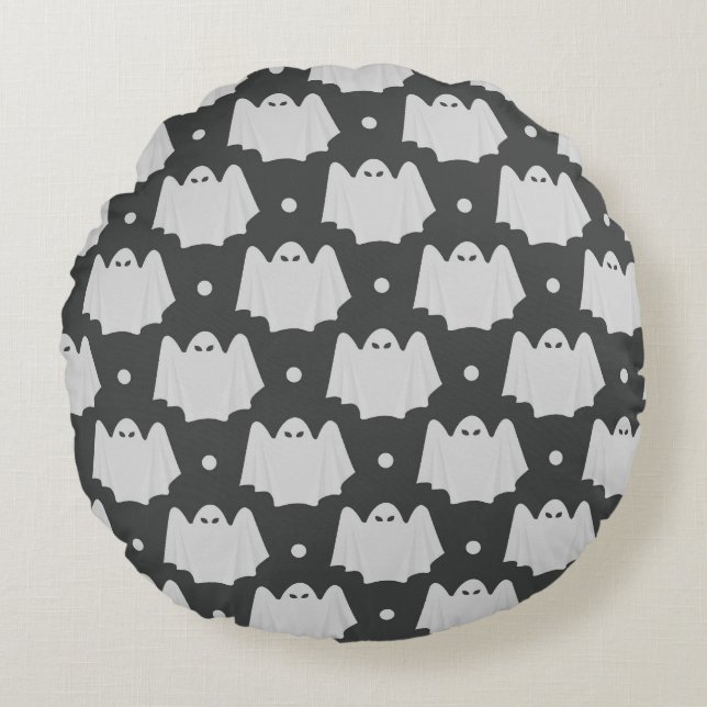 Almofada Redonda Spooky Ghost Halloween (Frente)