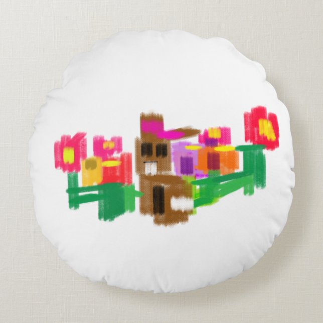 Almofada Redonda Spring Rabbit (Frente)