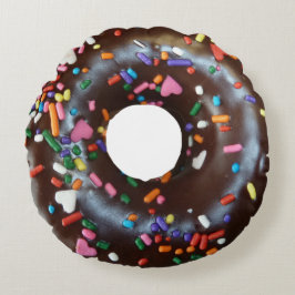 Almofada Redonda Sprinkles de chocolate de rosquinha