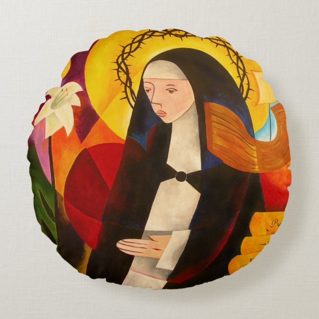 Almofada Redonda St. Catherine de Siena 2007 (Frente)