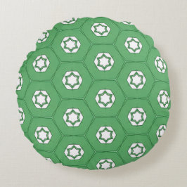 Almofada Redonda Stars in a honeycomb mint green circular pillow