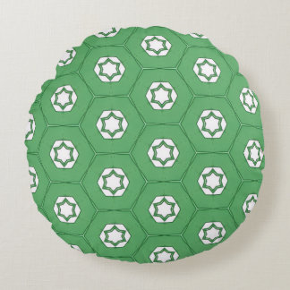 Almofada Redonda Stars in a honeycomb mint green circular pillow