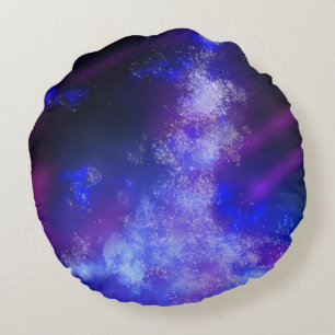 Almofada Redonda Stars Night Sky Midnight Blue Via Látea