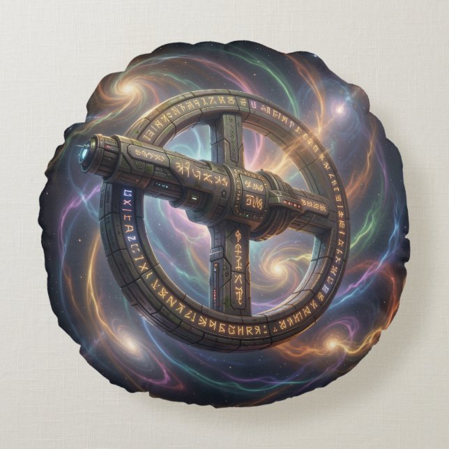 Almofada Redonda Stellar Path – Journey Through the Universe´12 (Frente)