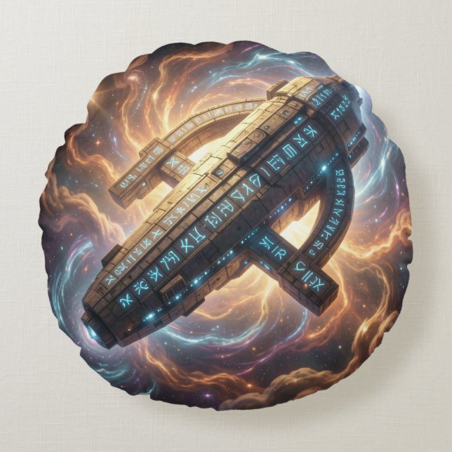 Almofada Redonda Stellar Path – Journey Through the Universe´5 (Frente)