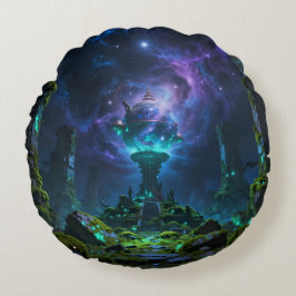 Almofada Redonda Sternenpfad – Reise durch das Universum