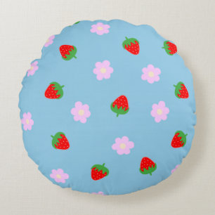Almofada Redonda Strawberries & Flowers