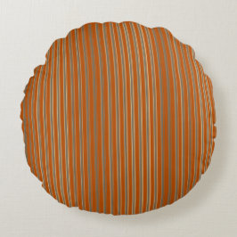 Almofada Redonda Stripes Beige Orange
