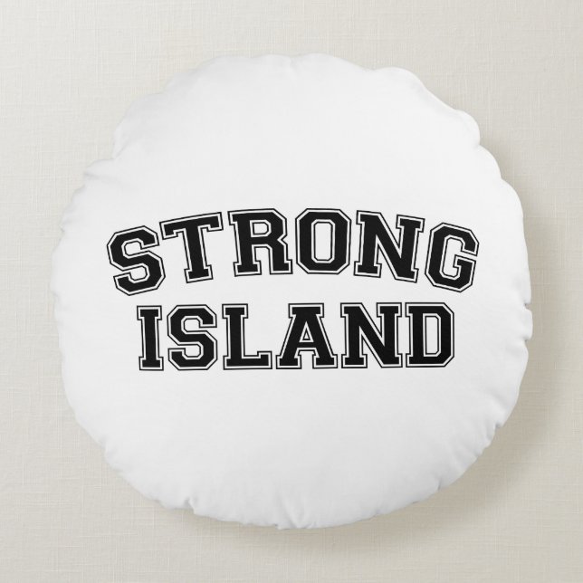 Almofada Redonda Strong Island, NYC, EUA (Frente)