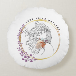 Almofada Redonda Sua Voz Importa