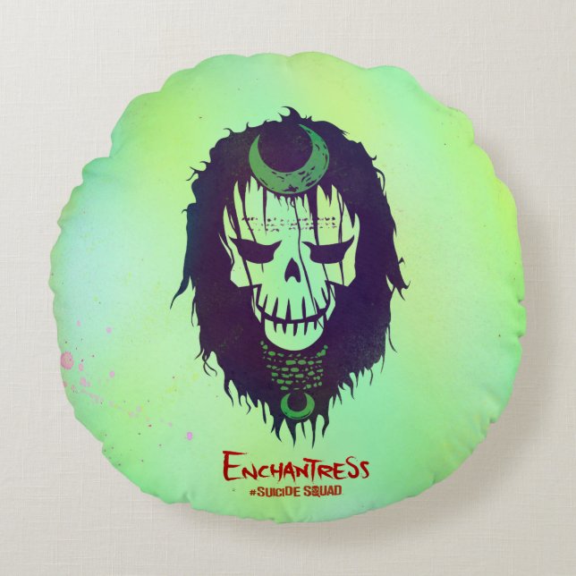 Almofada Redonda Suicide Squad | Enchantress Head Icon (Frente)