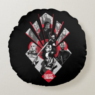 Almofada Redonda Suicide Squad Task Force X Japanese Graphic