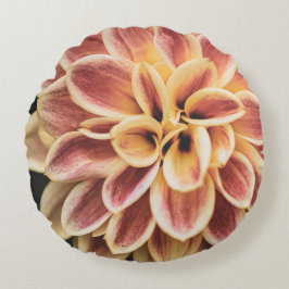 Almofada Redonda Summer Dahlia Flower (Arte Floral)