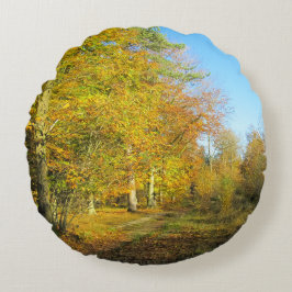 Almofada Redonda Sunny Autumn Walk - Personalizado