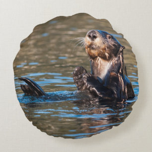 Almofada Redonda Sunny Sea Otter