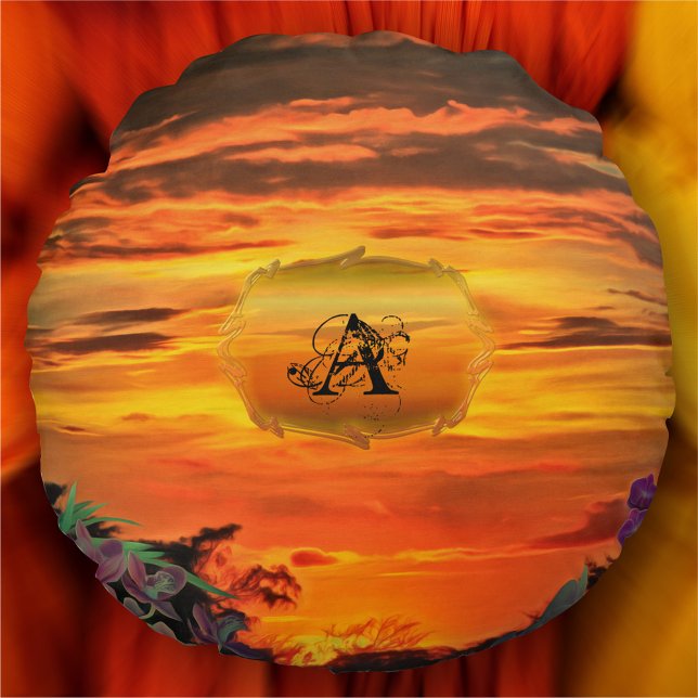 Almofada Redonda Sunset Plaza Marina 2584 (Criador carregado)