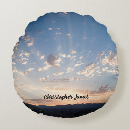 Almofada Redonda Sunset Sky Personalizado