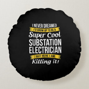 Almofada Redonda Super Legal Subestação Eletricidade Funny Gift