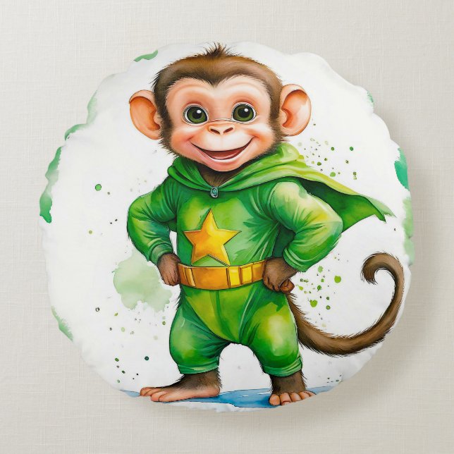 Almofada Redonda Superaffe, (Frente)