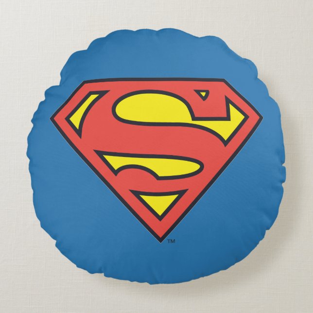 Almofada Redonda Superman S-Shield | Superman Logo (Frente)