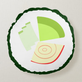 Almofada Redonda Sushi California Roll