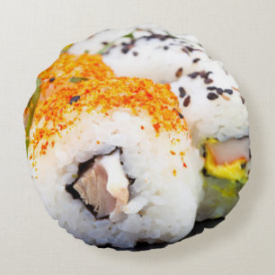 Almofada Redonda Sushi num prato