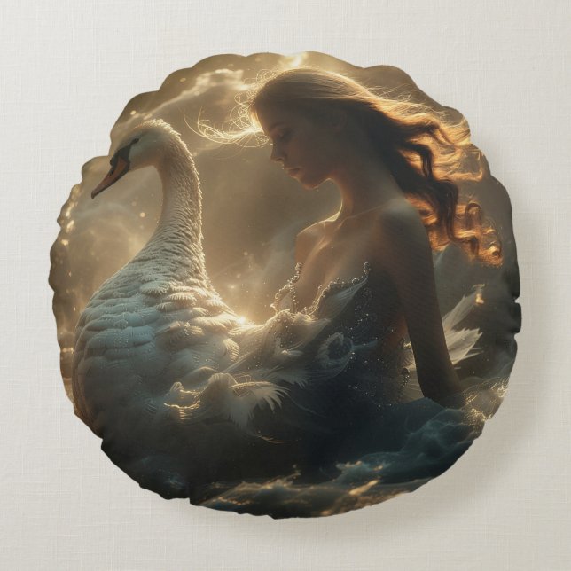 ALMOFADA REDONDA SWAN LAKE - BALLET & DANCE - (Frente)