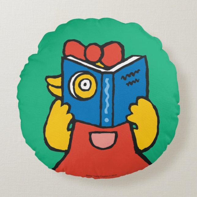 Almofada Redonda Tallulah faz uma cara engraçada (Frente)