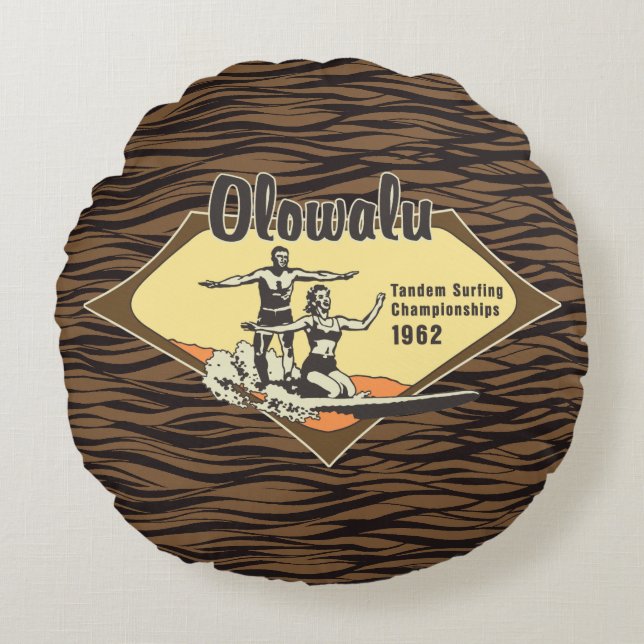 Almofada Redonda Tandem Surfing Havaiana Surf (Frente)