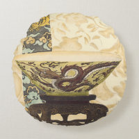 Tapeçaria Asiática com Design de Bowl e Dragão