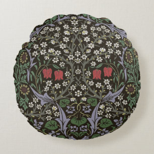 Almofada Redonda Tapeçaria Floral William Morris Blackthorn