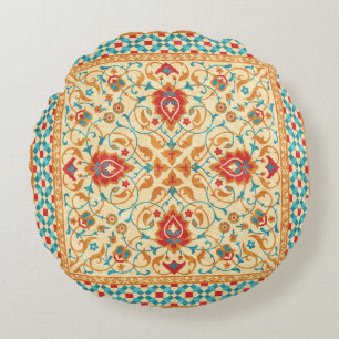 Almofada Redonda tapete oriental, padrão floral ornamental ornamen